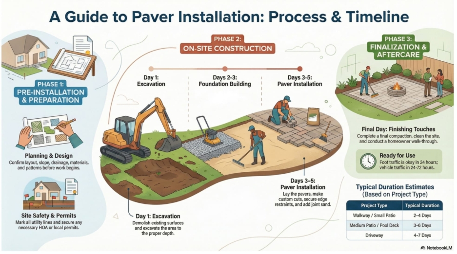 Paver Project Timeline in 30A